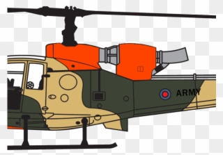 Army Helicopter Clipart British - Military Helicopter Side View Hd - Png Download