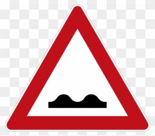 Uneven Surfaces Ahead, Bumpy Road - Traffic Sign Clipart