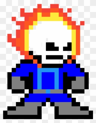 Ghost Rider - Ghost Rider Pixel Art Clipart