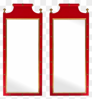 Vintage Palm Beach Style Mirrors - Wood Clipart