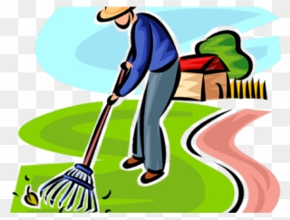 Man Clipart Gardening - Yard Cleaning Png Transparent Png