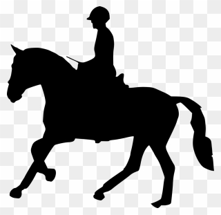 Horse With Rider Logo Clipart