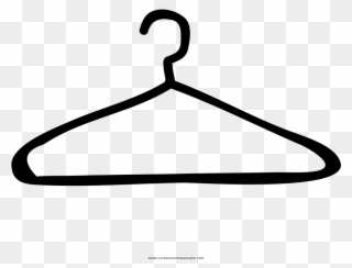Hanger Coloring Page - Clothes Icon Transparent Clipart