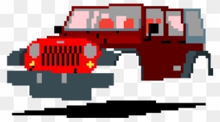 Floating Jeep - Car Clipart