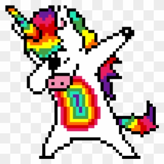 Dabbing Unicorn Omggggggggggggggg - Modèle Pixel Art Licorne Clipart