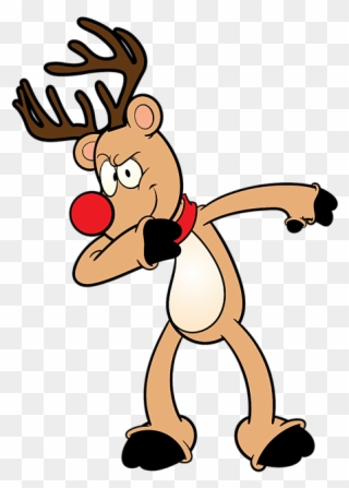 Bleed Area May Not Be Visible - Dabbing Reindeer Iron Clipart