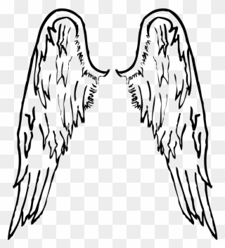 Closed Angel Wings Clip Art - Angel Wing Transparent Icon - Png Download