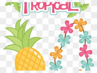 Tropical Clipart Tropical Theme - Topo De Bolo Tropical Para Imprimir - Png Download