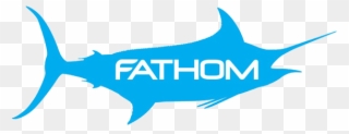 Fathom Offshore Marlin Vinyl Decal - Fathom Offshore Clipart