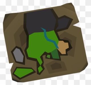 The Mining Sites Map Is An Item Given To Player By - Illustration Clipart