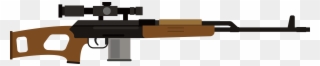 Futuristic Assault Rifle Clipart