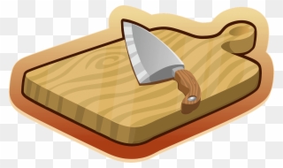 How Often Should Sharpen Knife - Cutting Board Clip Art - Png Download