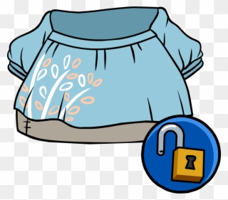 Baby Blue Blouse - Club Penguin Skirt Clipart