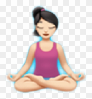 Yoga Medition Meditieren Emoji Hobby Loisir Girl Freeto - Sitting Clipart