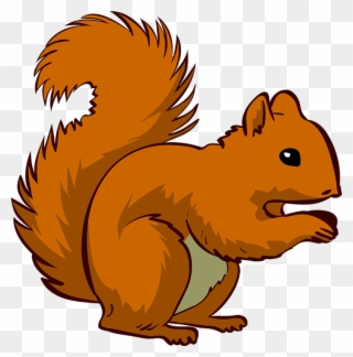 Clipart Of Vulnerable, Saves And Squirrel Free - Fox Squirrel - Png Download