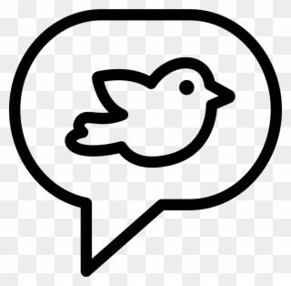 Thin Tweet Message Twitter Comments - Message Twitter Icon Clipart