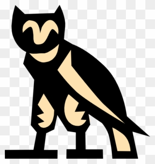 Vector Illustration Of Ancient Egyptian Owl Bird Symbol - Transparent Egyptian Symbols Clipart