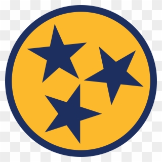 Yellow 3" Tri-star Sticker - Tennessee Tri Star Logo Clipart