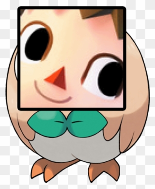 This Is What Happens When I Relate Rowlet And Villager - Pokemon Soleil Eau Clipart