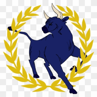 Blue Bull - Olive Leaves Logo Png Clipart