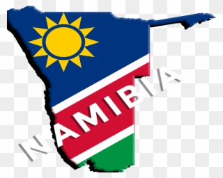 Namibia Map And Flag Clipart