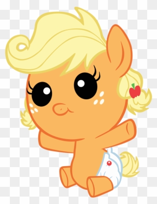 You Can Click Above To Reveal The Image Just This Once, - Baby Applejack Clipart