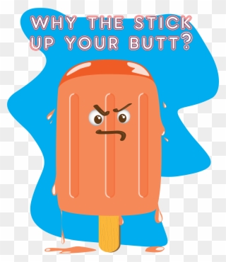 Stick Up Your Butt Onesie - Illustration Clipart