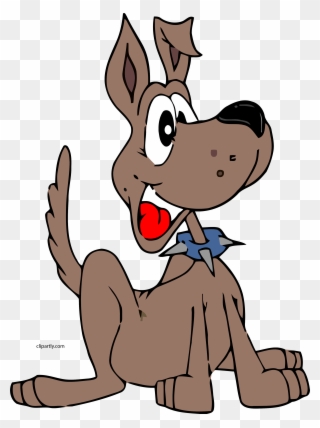 Dog Excited Clipart Png - Cartoon Dog Facing Right Transparent Png