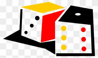 Vector Illustration Of Dice Used In Pairs In Casino Clipart