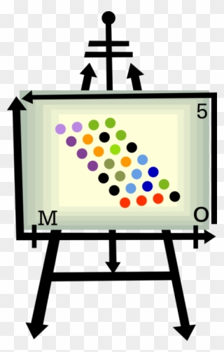 Vector Illustration Of Artist's Easel For Supporting Clipart