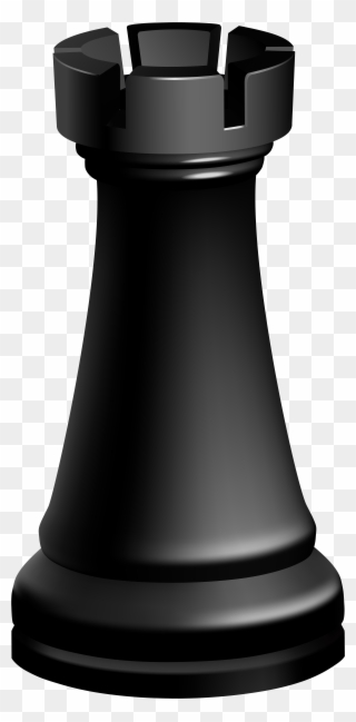 Rook Black Chess Piece Clip Art - Black Rook Chess Piece - Png Download
