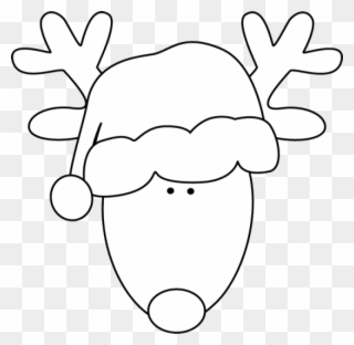 Free Png Download Santa Hatblack And White Png Images - Reindeer Santa Hat Black And White Clipart