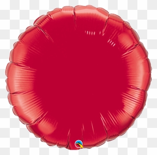 Ruby Red Round 18" Foil Balloon - Mylar Round Balloon Clipart