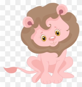 Sublimation Transfer Pink Jungle Animal Lion Design - Safari Ride Baby Animals Clipart - Png Download