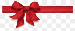 Red Christmas Ribbon Png Hd - Ribbon For Birthday Clipart
