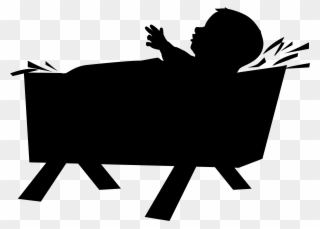 A Christmas Cantata - Jesus In Manger Silhouette Clipart
