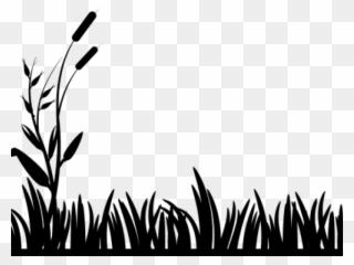 Pond Clipart Swamp - Grass Clip Art Black And White - Png Download