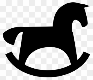 Horse Rocker Black Silhouette Comments - Rocking Horse Icon Png Clipart