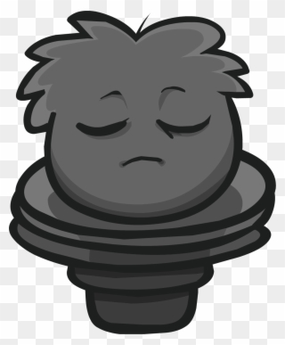 Perched Puffle Statue - Club Penguin Puffle Statue Clipart