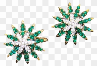 Trifari 1966 'starflight' Series Exquisite Clip Earrings - Earrings - Png Download