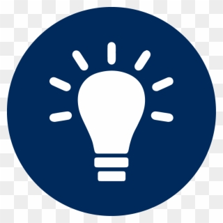 Idea Icon - Light Bulb Icon White Clipart