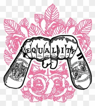 Sticker - Knuckle Tattoo Feminist Clipart