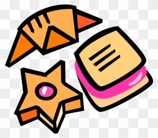 Vector Illustration Of Baked Cookies And Pastry Croissant Clipart