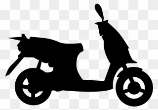 Moped Rubber Stamp - Scooter Clipart