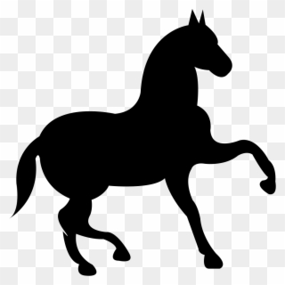 Dancing Black Horse With One Lift Foot Comments - Horses Svg Clipart