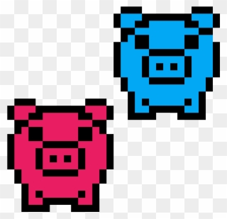 Two Little Pigs - Companion Cube 8 Bit Clipart
