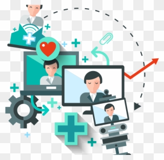 How Telehealth Benefits Businesses And Their Employees - Telemedicine Clipart