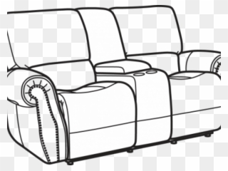 Drawn Couch Love Seat - Studio Couch Clipart