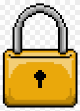 Padlock - Minecraft Easy Cute Pixel Art Clipart