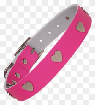 Download Pink Dog Collar With Hearts Transparent Png - Dog Collar Clipart